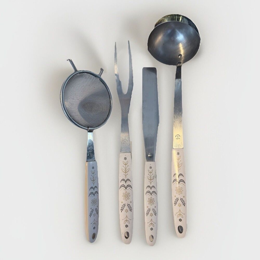 Flint Arrowhead Vintage Harvest Wheat Stainless Kitchen Utensils‎ USA
